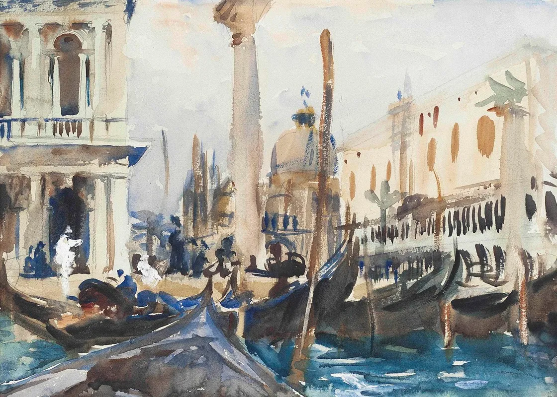 The Piazzetta With Gondolas