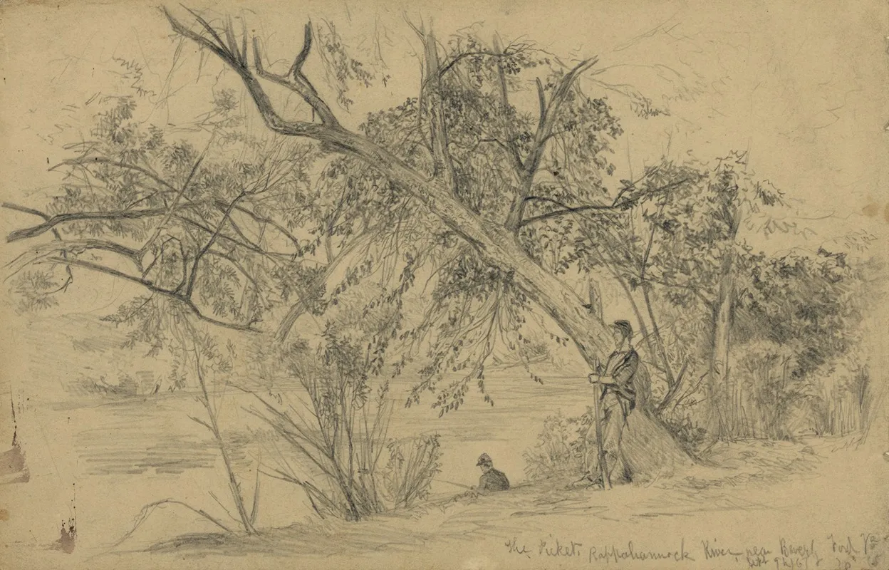 The Picket 2 by Edwin Forbes - Canvas Print