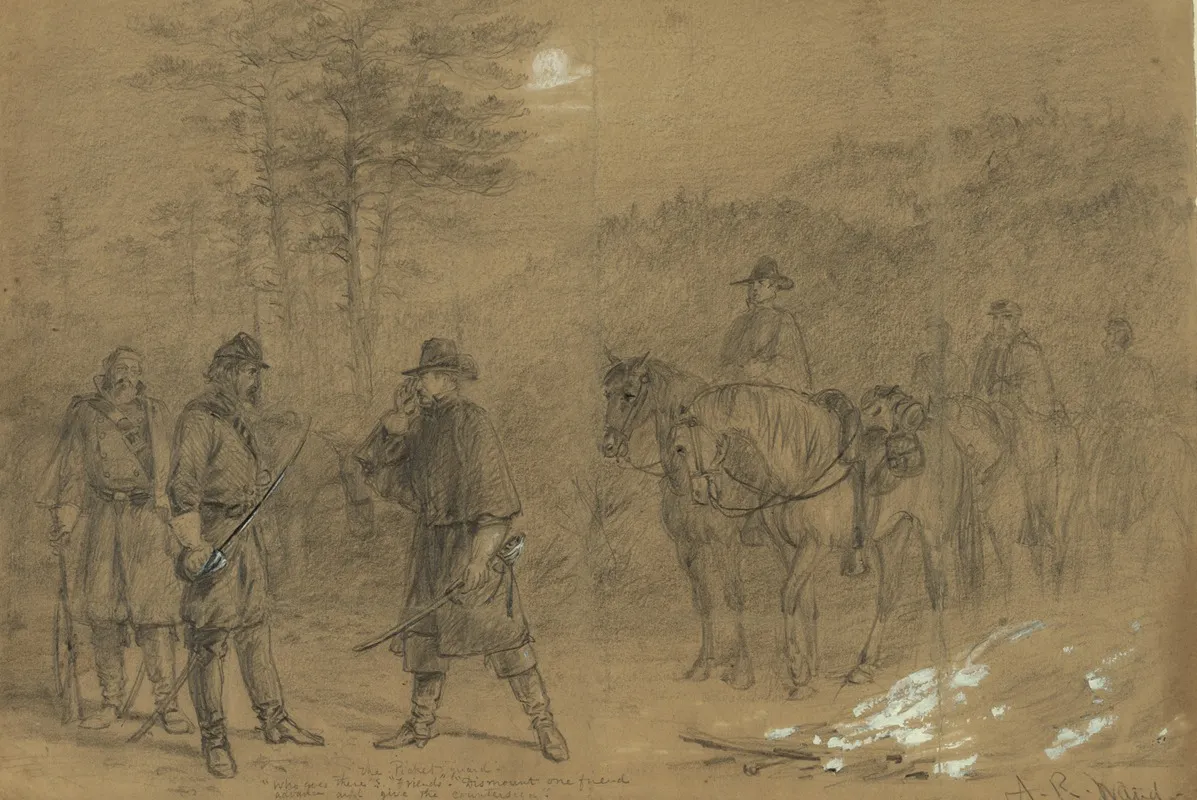 The Picket Guard Who Goes There Friends Dismount One Friend Advance And Give The Countersign