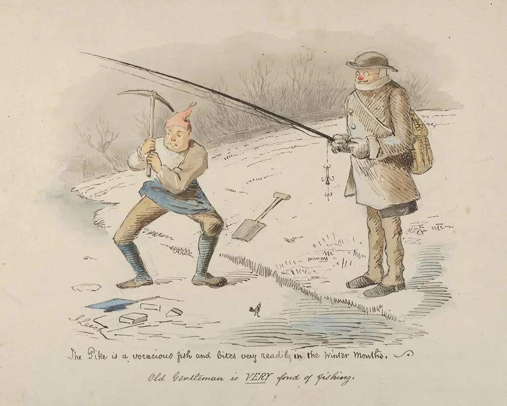 The Pike Is A Voracious Fish And Bites Readily In The Winter Months Old Gentleman Is Very Fond Of Fishing
