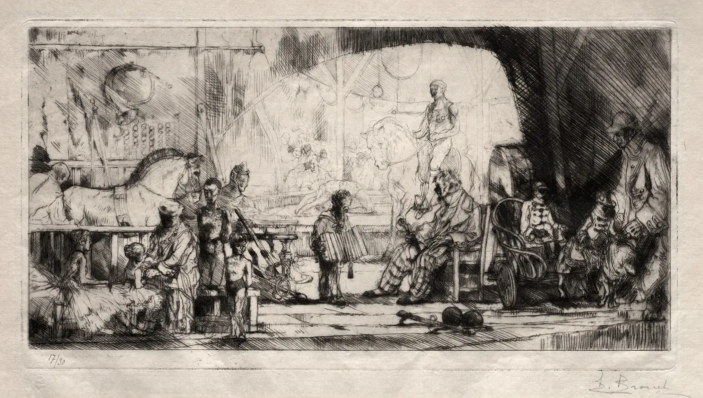 The Pinder Circus by Auguste Brouet - Canvas Print