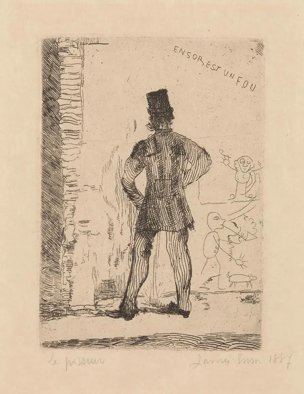 The Pisser by James Ensor - Canvas Print