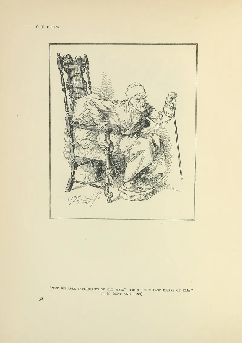 The Pitiable Infirmities Of Old Men The Last Essays Of Elia by Charles Edmund Brock - Canvas Print