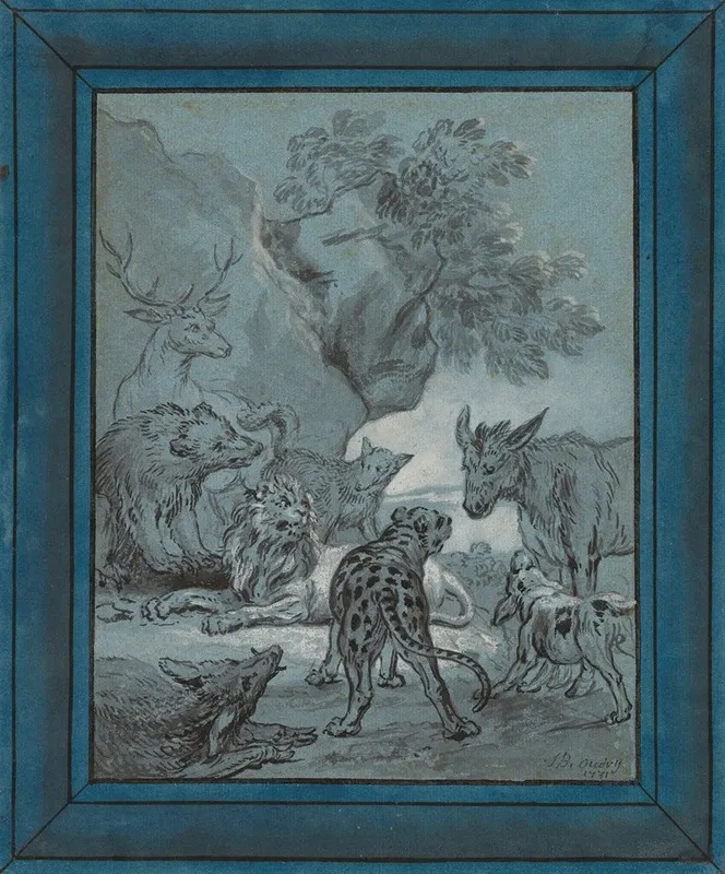 The Plague Stricken Animals by Jean-Baptiste Oudry - Canvas Print