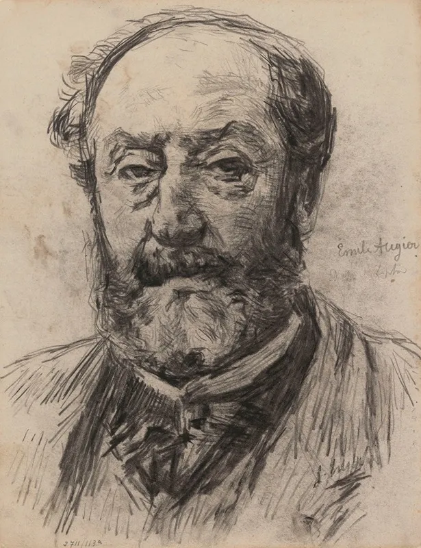 The Playwright Emile Augier by James Ensor - Canvas Print