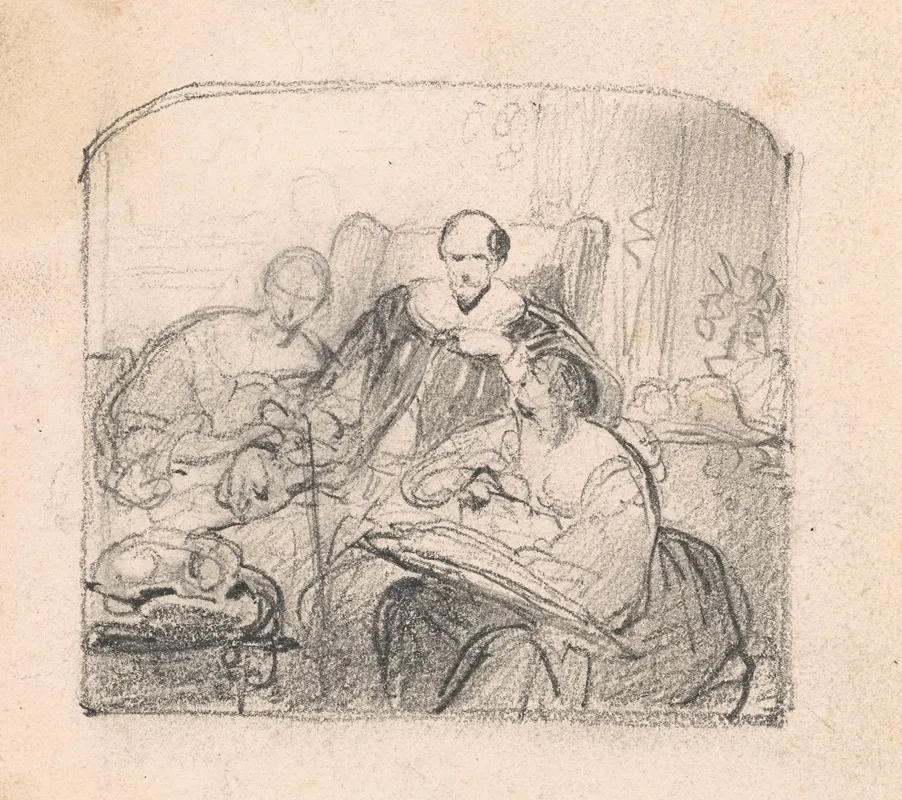 The Poet John Milton Dictates Paradise Lost To His Daughters 2
