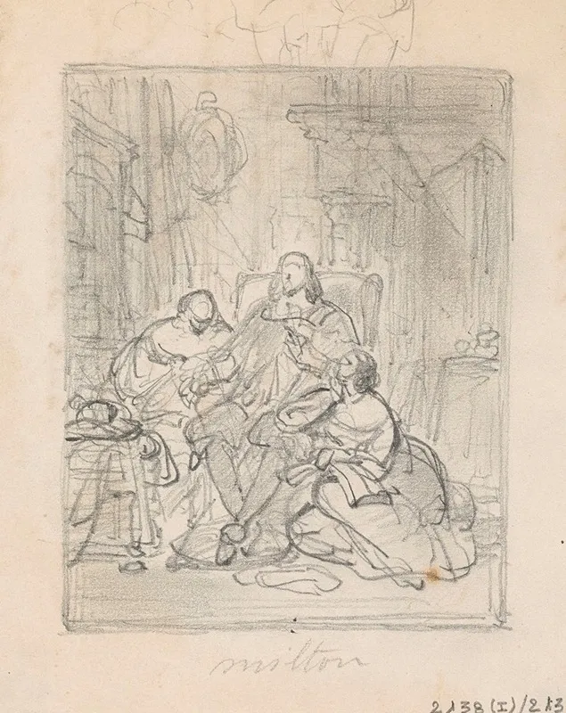 The Poet John Milton Dictates Paradise Lost To His Daughters 4