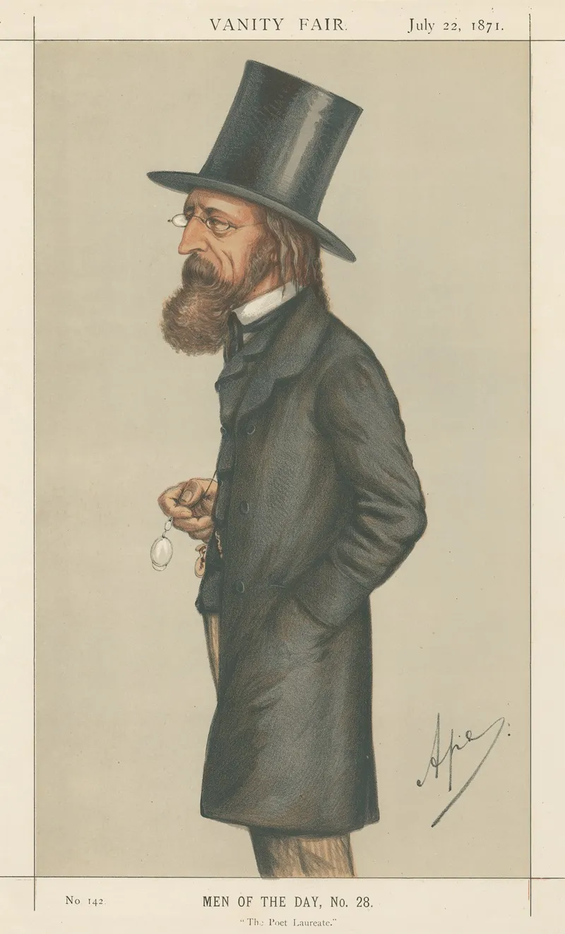 The Poet Laureate Lord A Tennyson by Carlo Pellegrini - Canvas Print