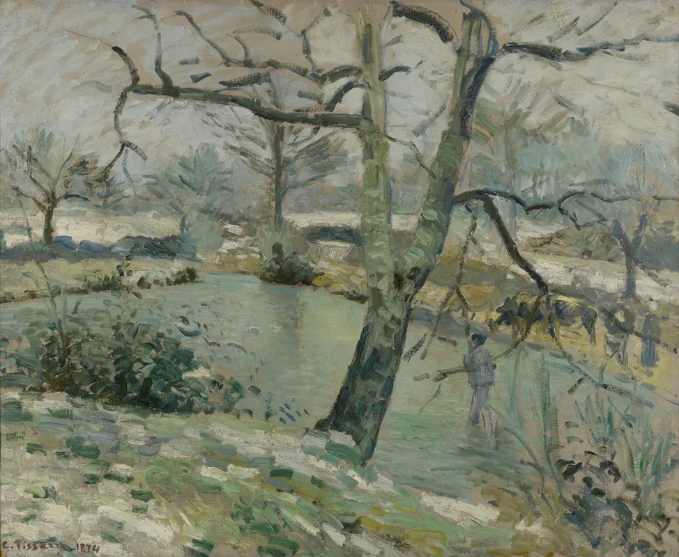 The Pond At Montfoucault Effect Of Winter
