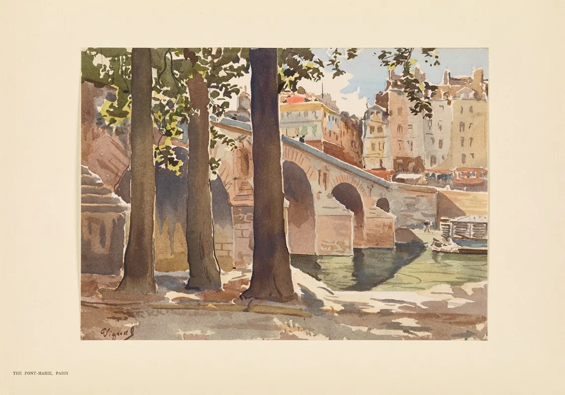 The Pont Marie Paris 2 by Pierre Vignal - Canvas Print