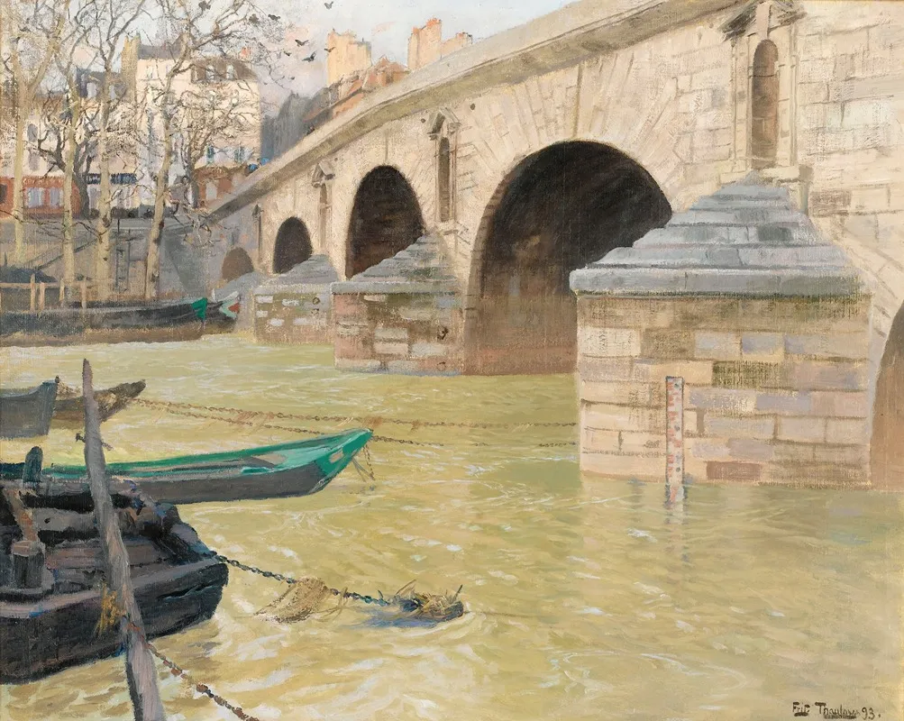 The Pont Marie Paris by Frits Thaulow - Canvas Print