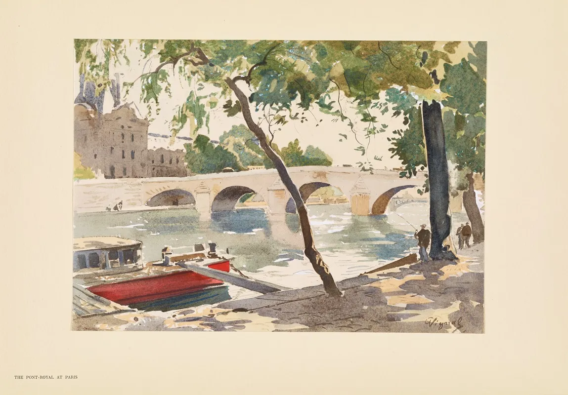 The Pont Royal Paris by Pierre Vignal - Canvas Print