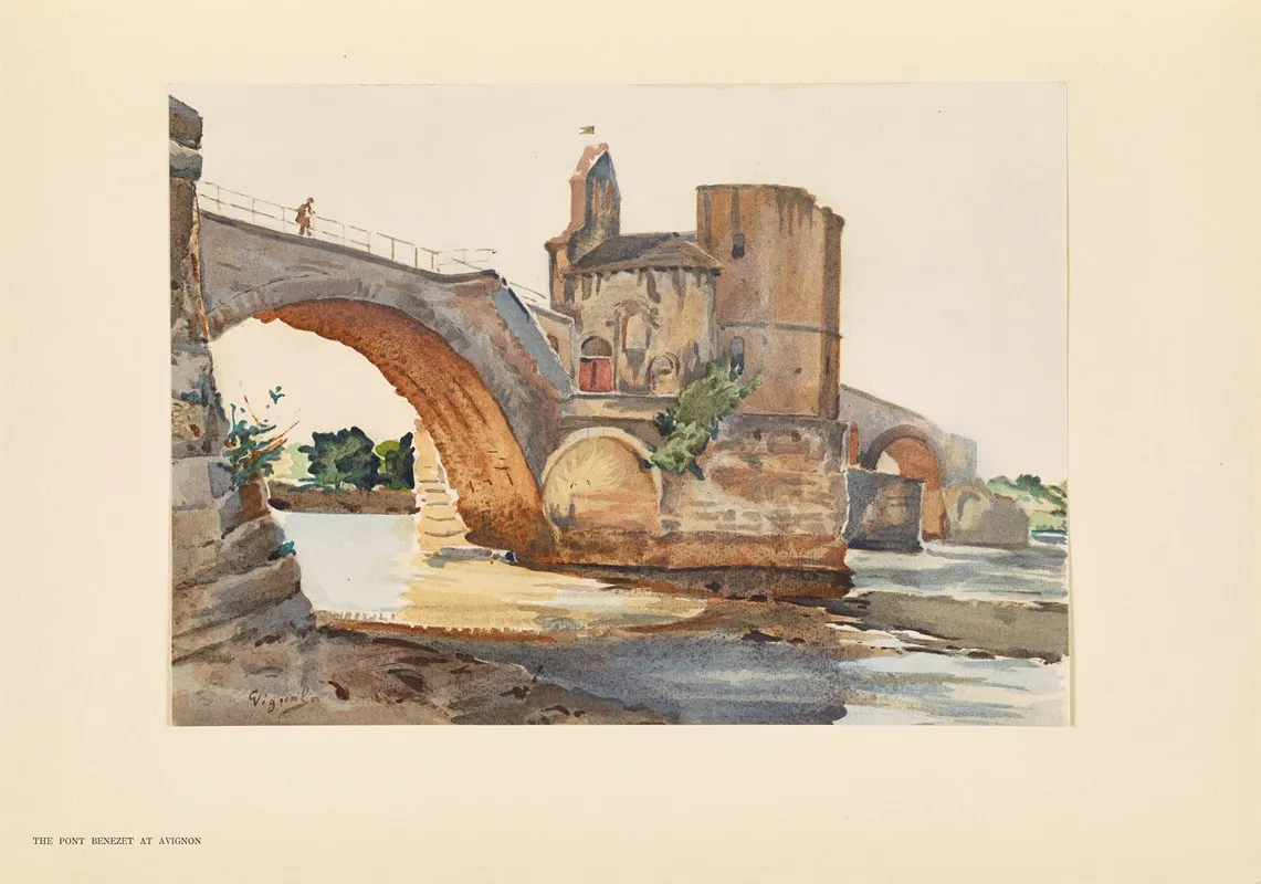 The Pont Saint Benezet Avignon by Pierre Vignal - Canvas Print
