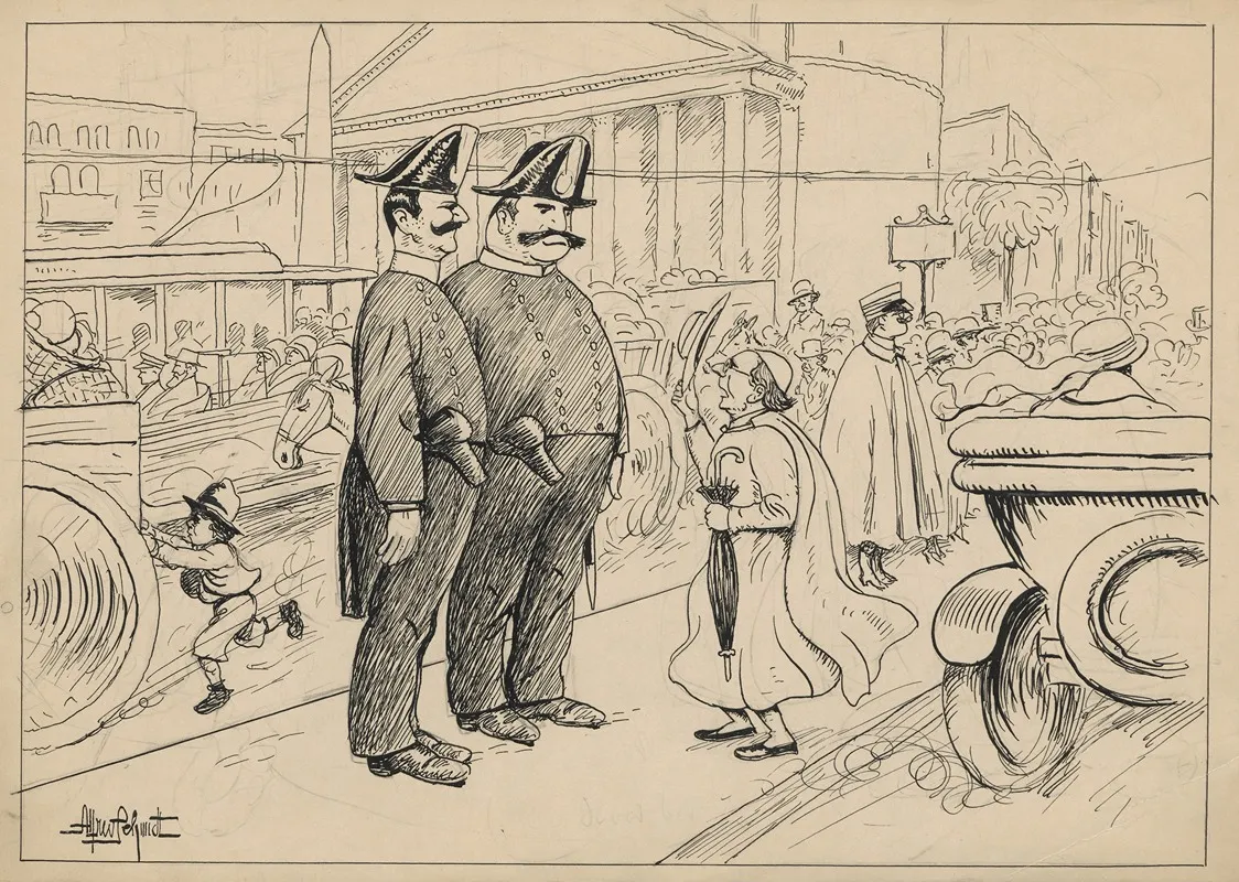 The Pope On His First Outing by Alfred Schmidt - Canvas Print