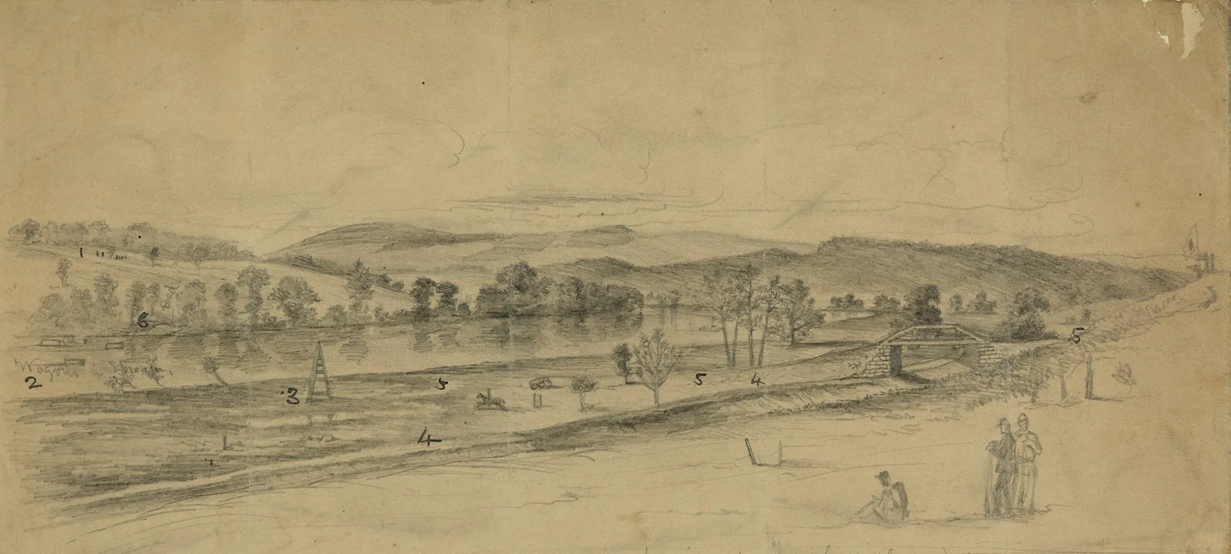 The Potomac River Near Williamsport On The Morning Of The Crossing Of Gen Lees Army