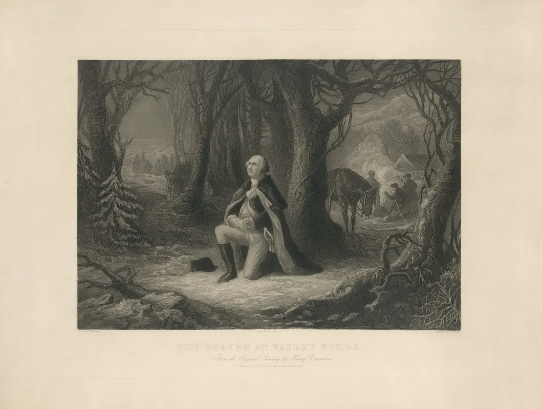 The Prayer At Valley Forge by Henry Brueckner - Canvas Print