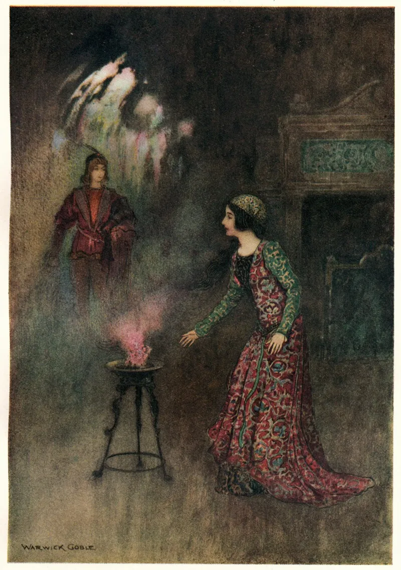 The Prince Appearing To Nella by Warwick Goble - Canvas Print