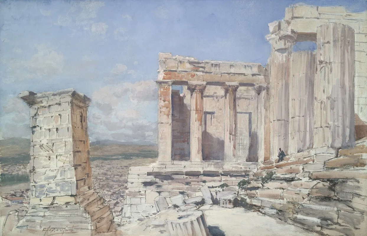 The Propylaea Acropolis by Francis Hopkinson Smith - Canvas Print