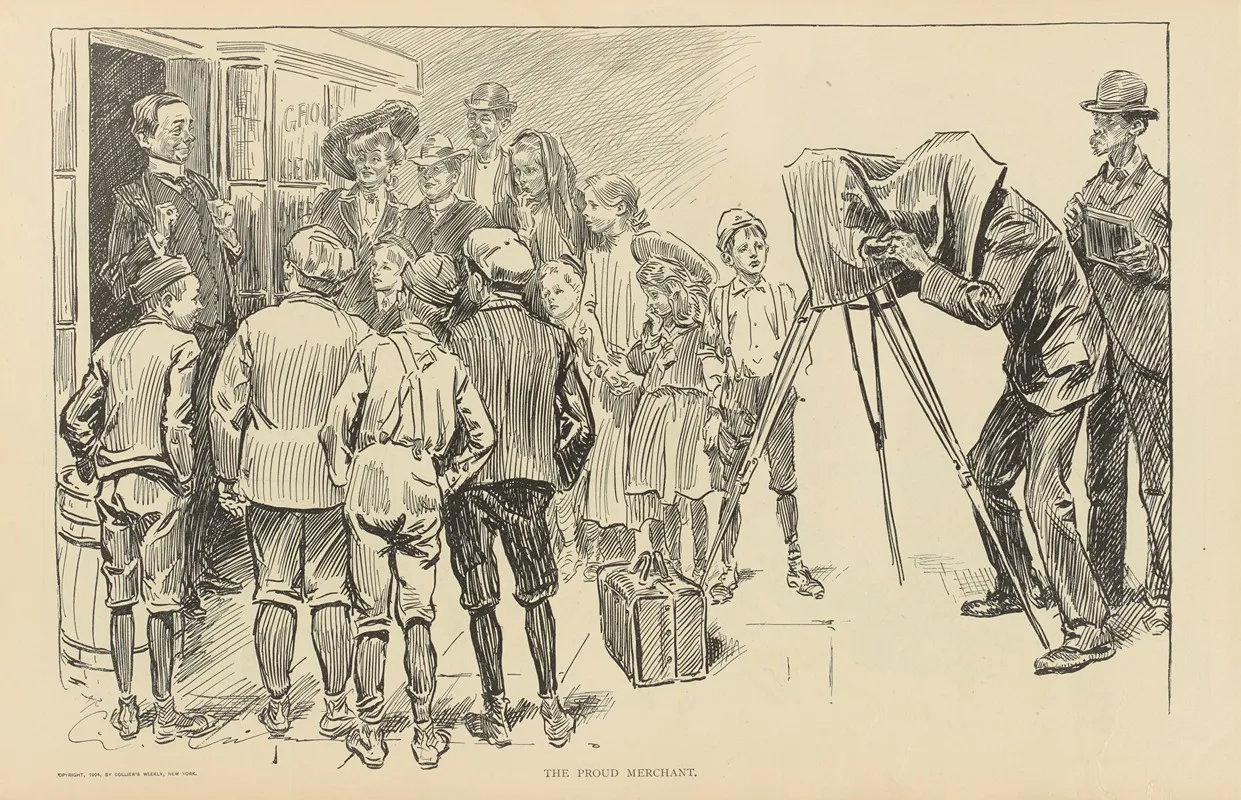 The Proud Merchant by Charles Dana Gibson - Canvas Print