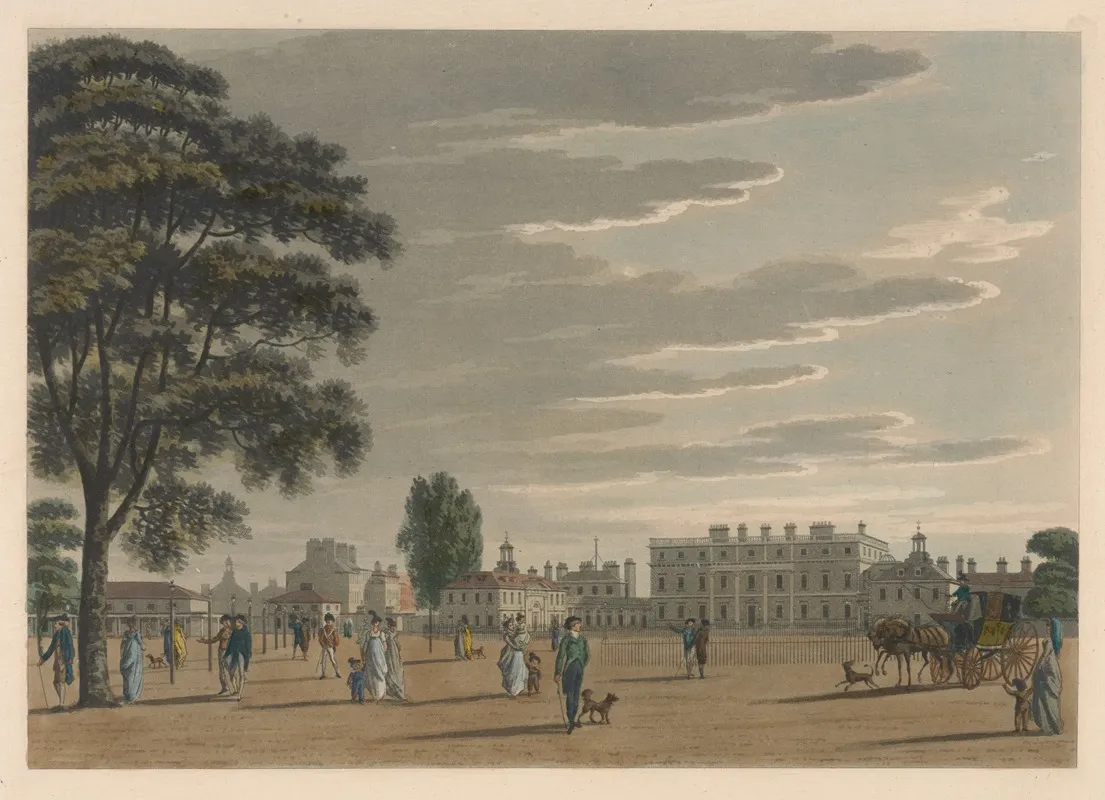 The Queens Palace by Thomas Malton - Canvas Print