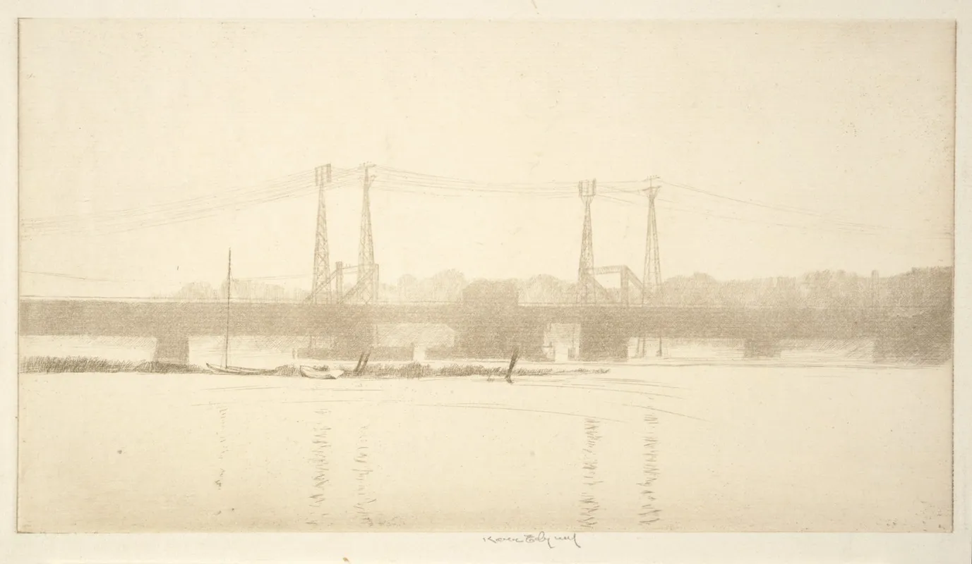 The Railroad Bridge by Kerr Eby - Canvas Print