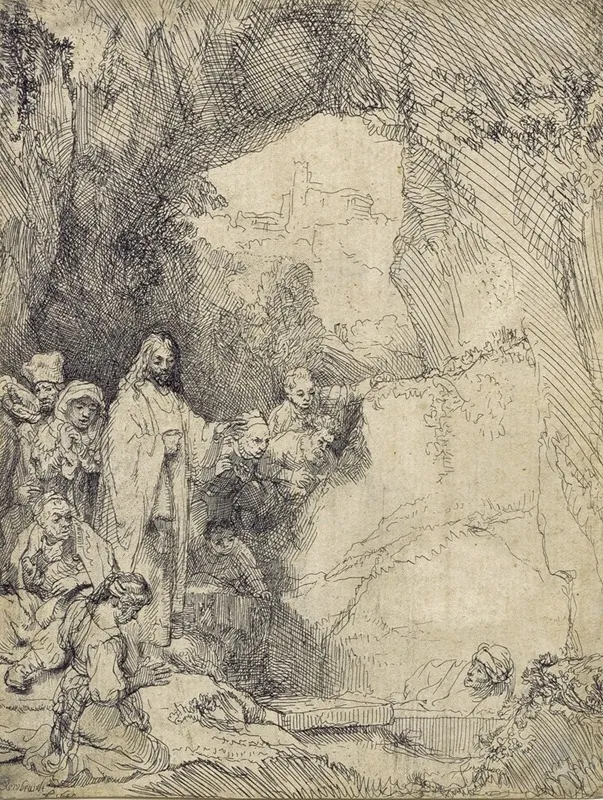 The Raising Of Lazarus 14 by Rembrandt van Rijn - Canvas Print