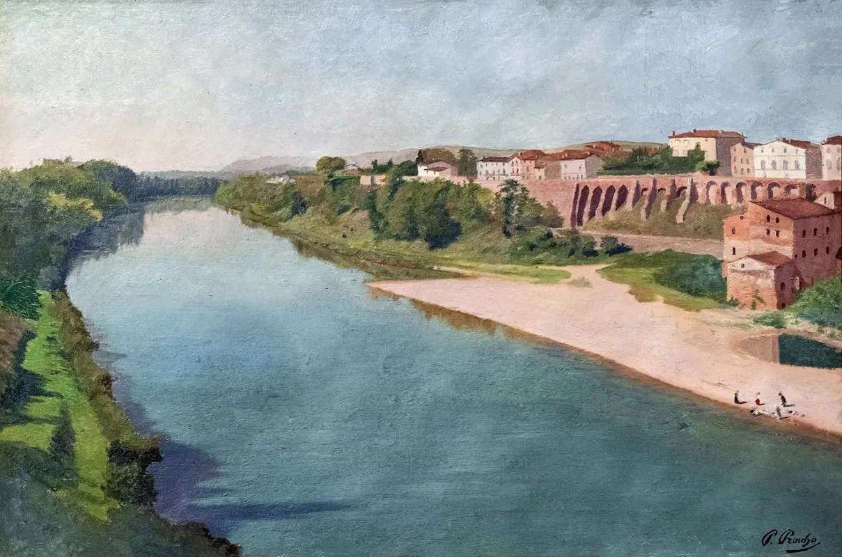 The Ramparts At Rabastens by Paul Prouho - Canvas Print