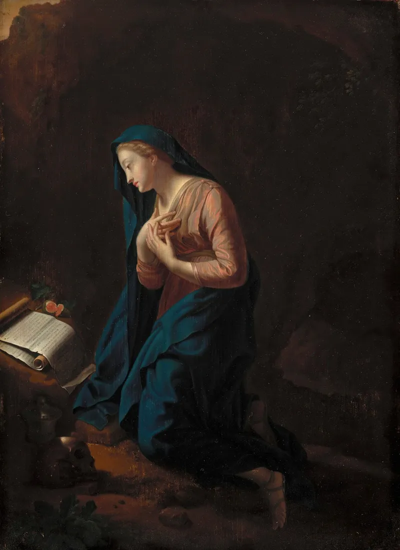 The Repentant Magdalene 3 by Pieter Van Der Werff - Canvas Print