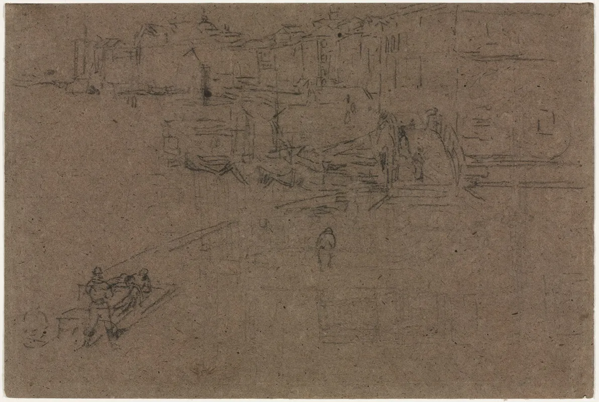 The Riva Venice by James Abbott McNeill Whistler - Canvas Print
