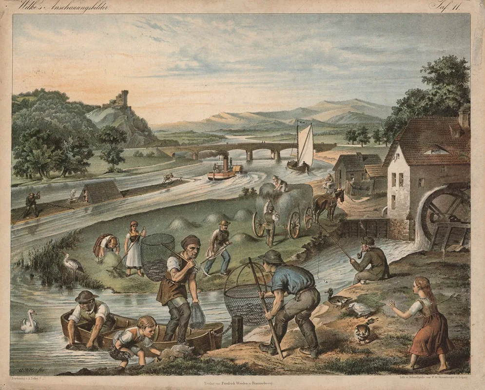 The River 5 by A. Toller - Canvas Print