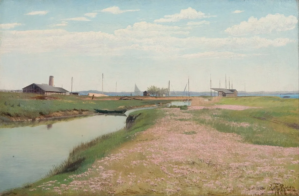 The River And The Harbour At Frederiksvaerk