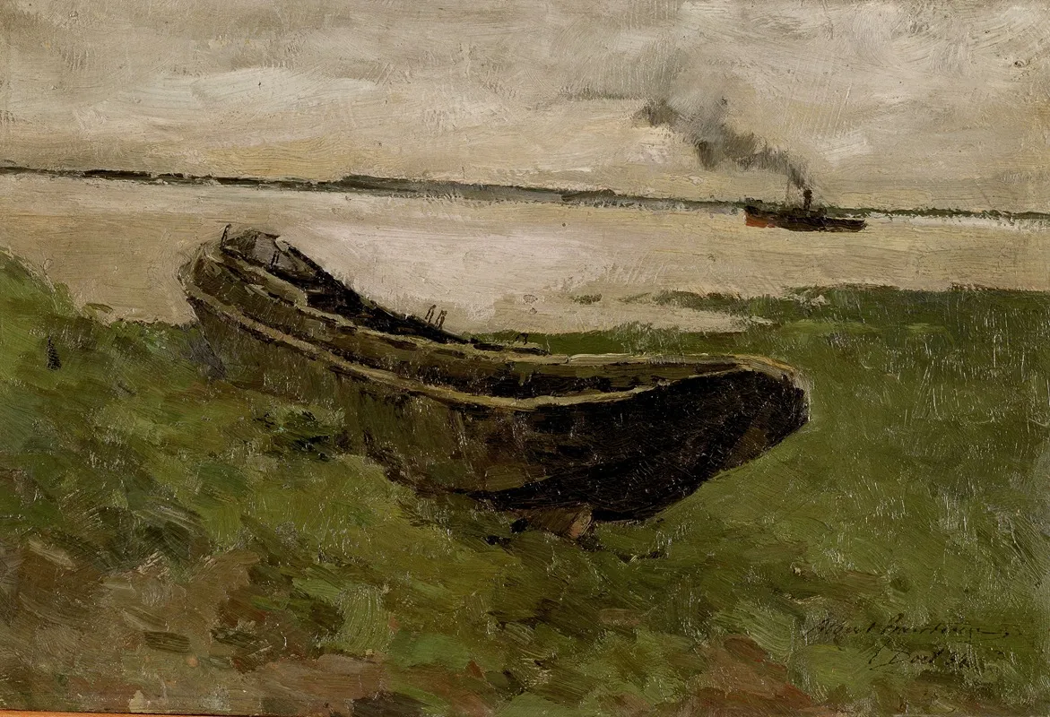 The River Scheldt At Doel by Albert Baertsoen - Canvas Print