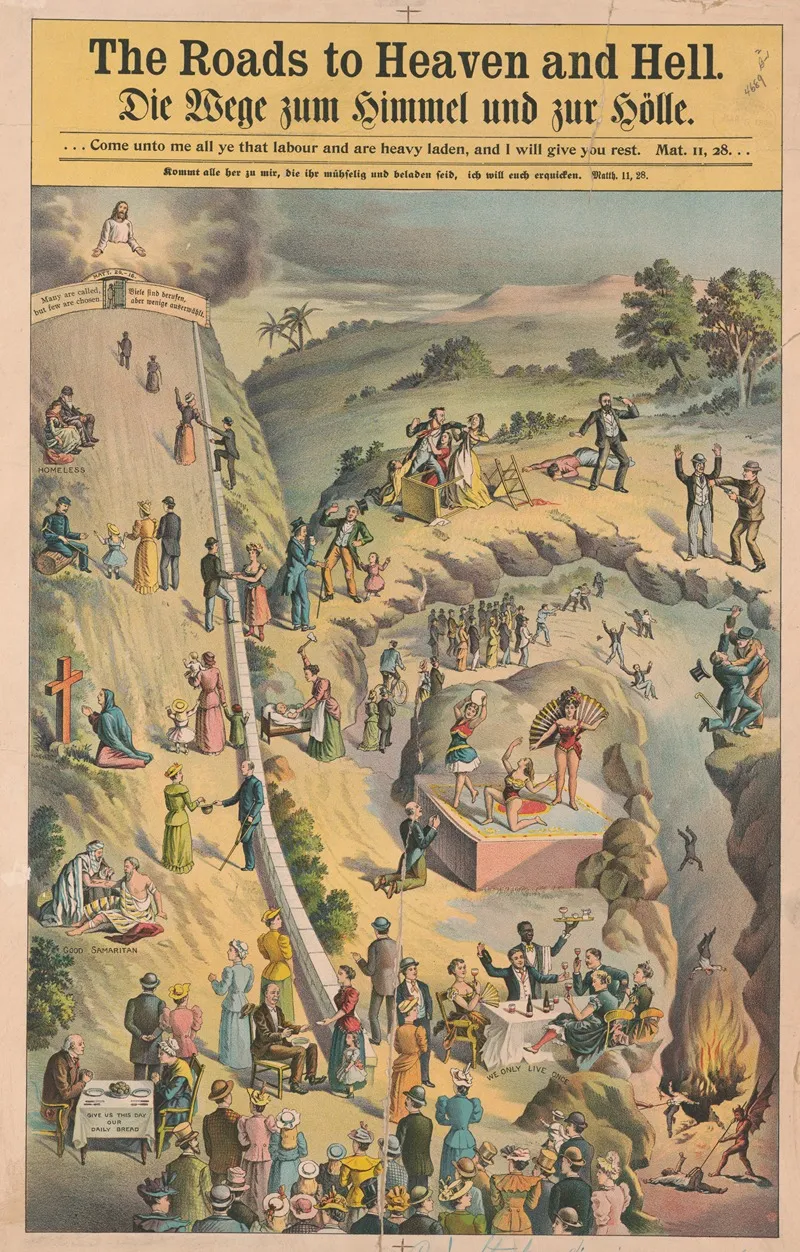 The Roads To Heaven And Hell by R.J. Stock - Canvas Print