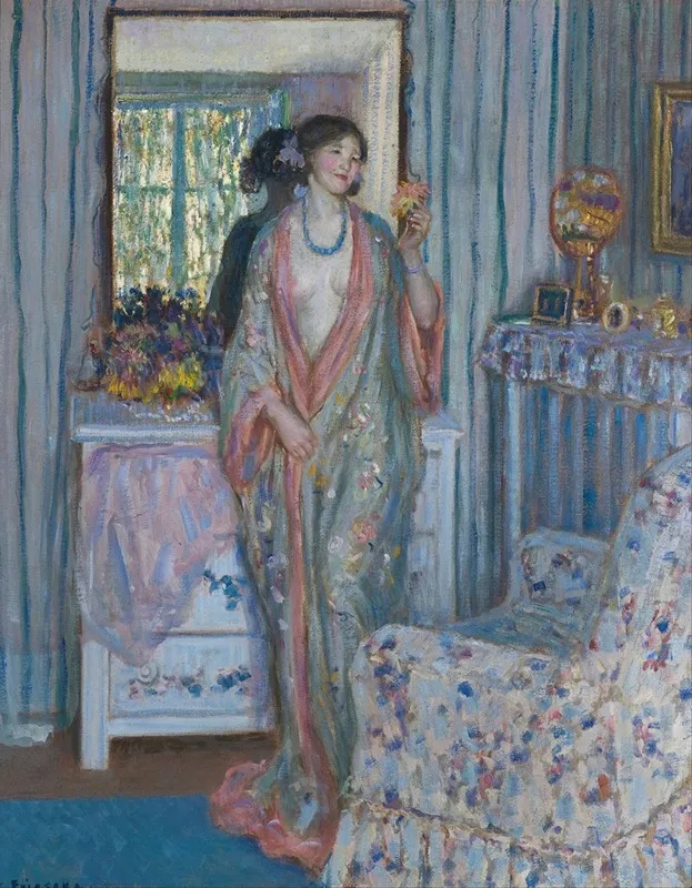 The Robe by Frederick Carl Frieseke - Canvas Print