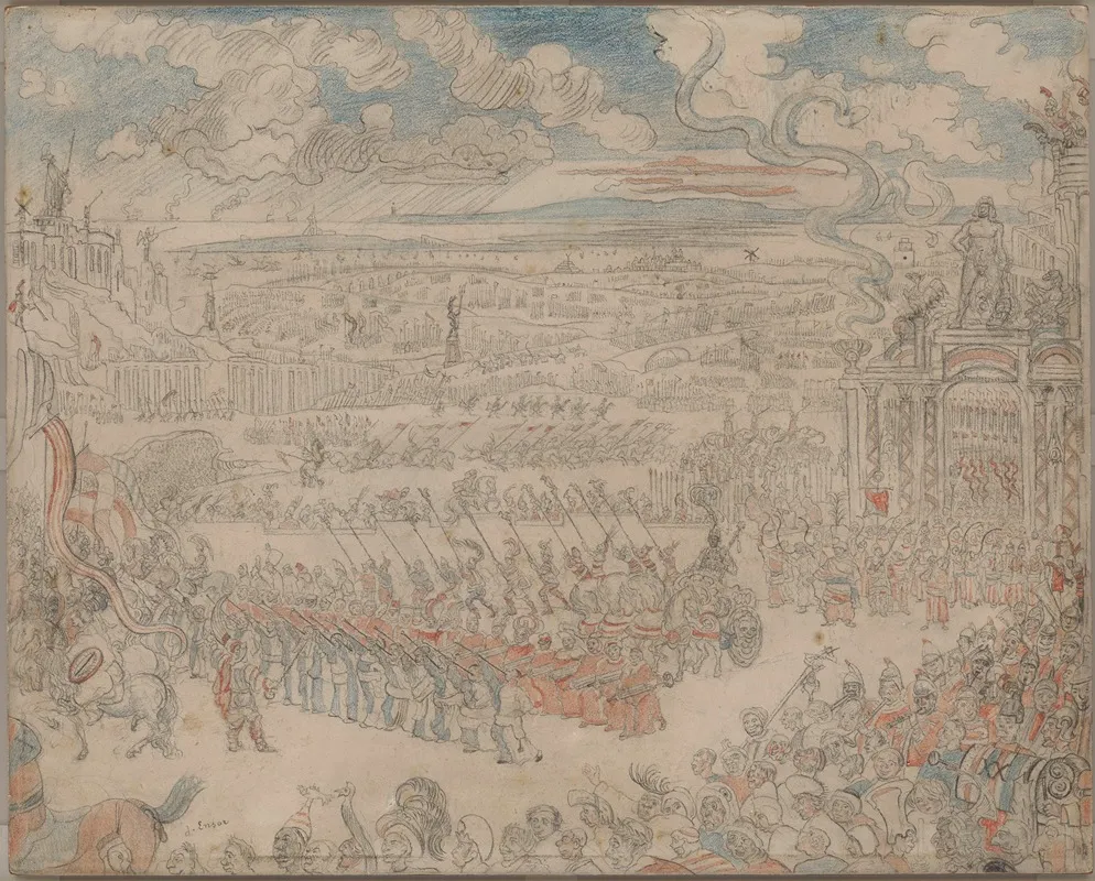 The Roman Triumph by James Ensor - Canvas Print