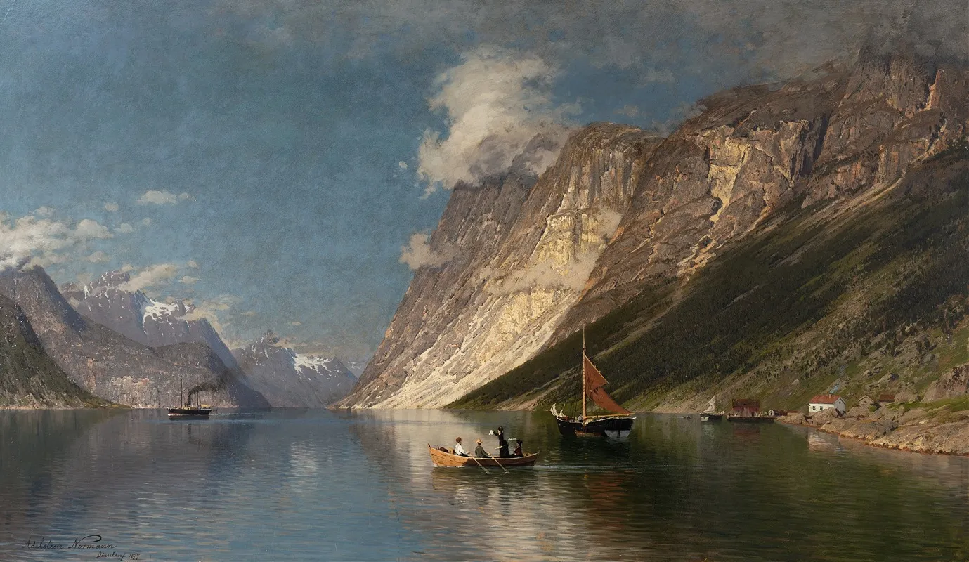 The Romsdal Fiord by Adelsteen Normann - Canvas Print