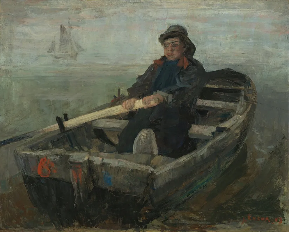 The Rower by James Ensor - Canvas Print