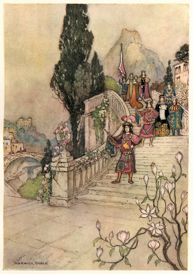 The Royal Proclamation by Warwick Goble - Canvas Print