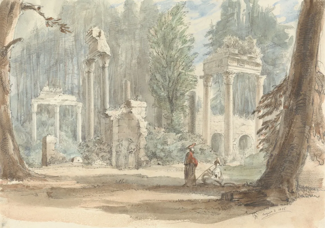 The Ruins From Leptis Magna As They Appeared In The Royal Park At Virginia Water