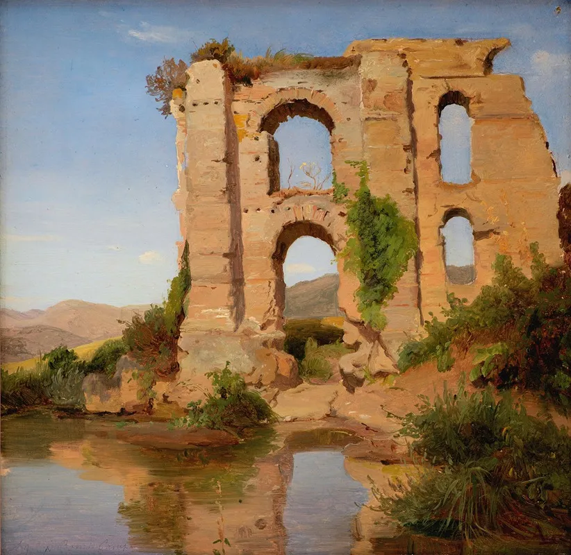 The Ruins Of The Aqueduct Aniene Nuovo Near Tivoli