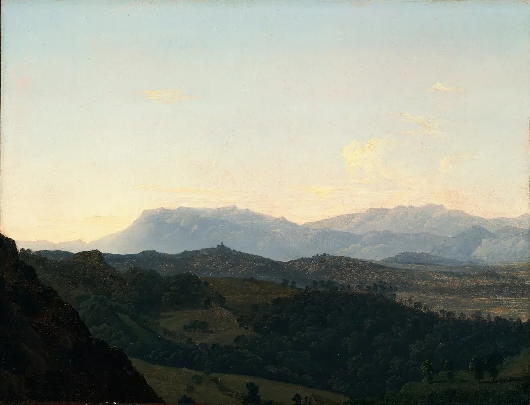 The Sabine Mountains by Jean-Joseph-Xavier Bidauld - Canvas Print