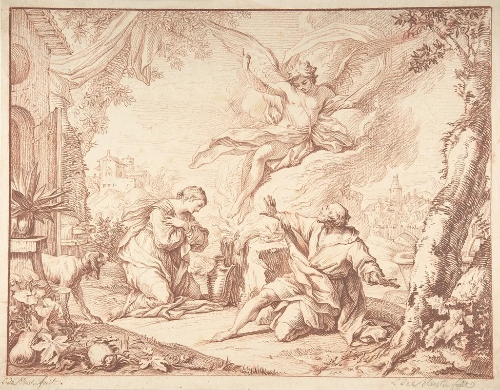 The Sacrifice Of Manoah 3 by Jacques Dumont - Canvas Print