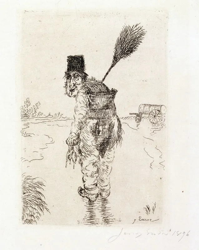 The Scavenger by James Ensor - Canvas Print