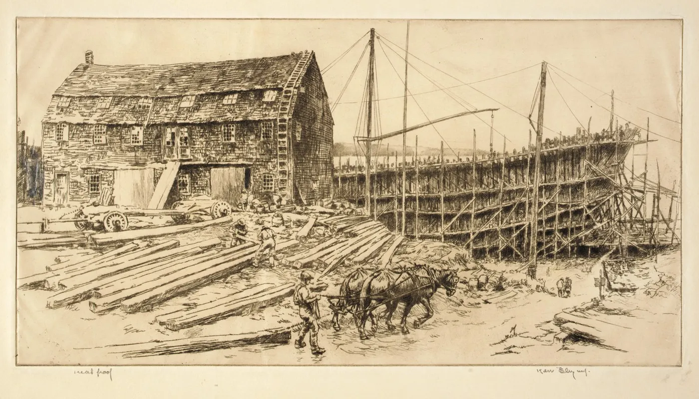 The Schooner Syntram by Kerr Eby - Canvas Print