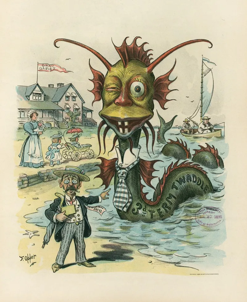 The Sea Serpent Season Upon Us Again by Frederick Burr Opper - Canvas Print