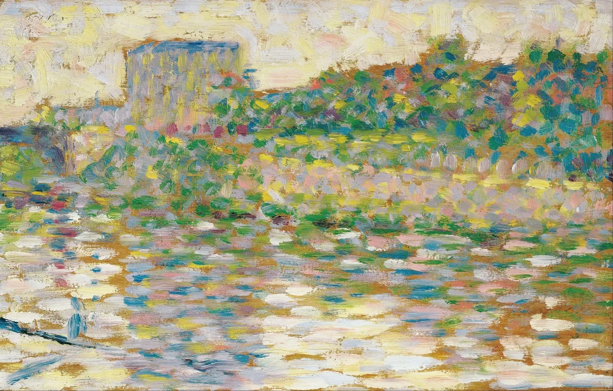 The Seine At Courbevoie by Georges Seurat - Canvas Print