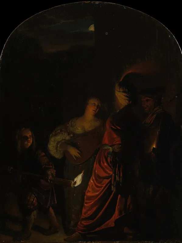 The Serenade 3 by Frans van Mieris the Elder - Canvas Print