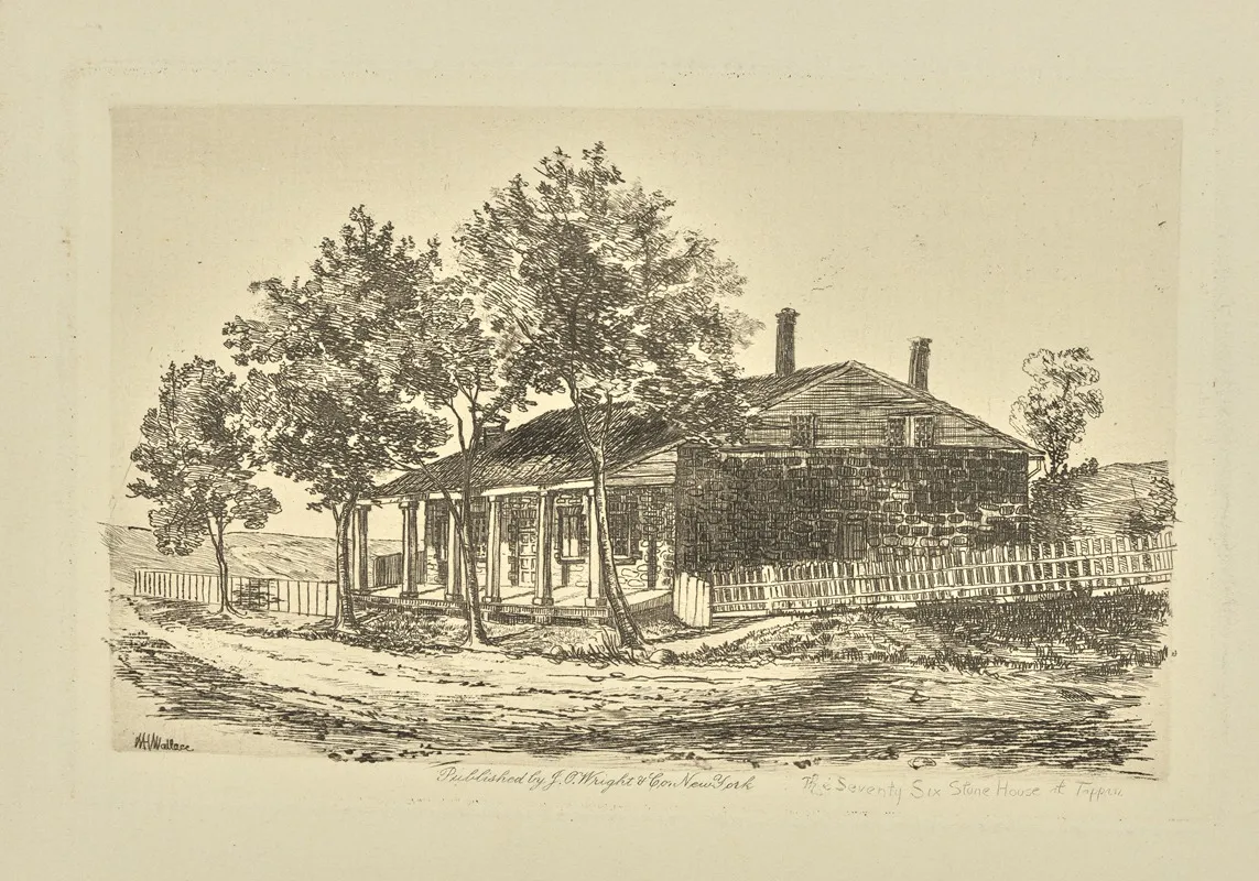 The Seventy Six Stone House At Tappan by William Henry Wallace - Canvas Print
