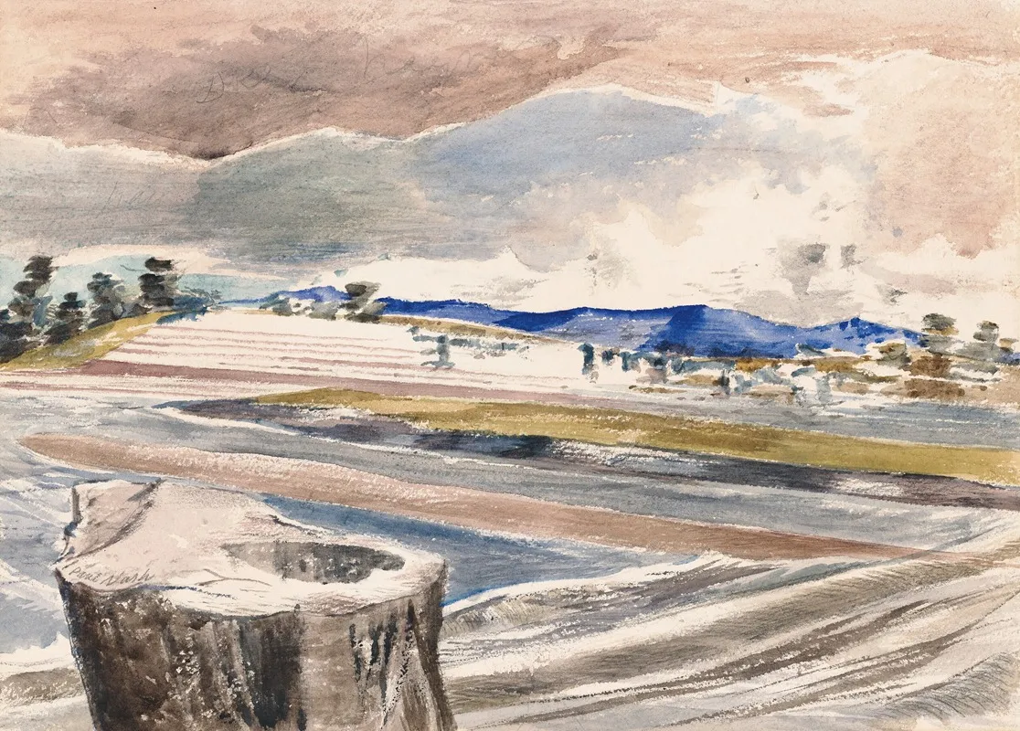 The Severn Bore Near Pimlico Sands by Paul Nash - Canvas Print