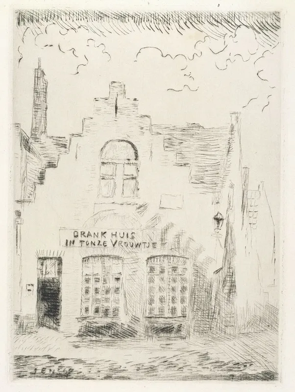 The Shadow On The House by James Ensor - Canvas Print